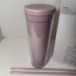 Simple Modern 24oz Classic Tumbler With 2 Straws Lavender Mist